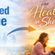 Digital illustration showing the transformation from the podcast 'I Need Blue' to 'The Healing in Sharing'. On the left, a woman in soft blue sits peacefully by the ocean holding a glowing light, symbolizing healing, sharing, and empowerment. On the right, two women sit in a field of flowers at sunset, holding hands and smiling, representing connection, joy, and growth. A subtle arrow links both sides, showing continuity and transformation.