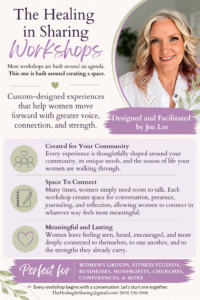 The Healing In Sharing workshop brochure