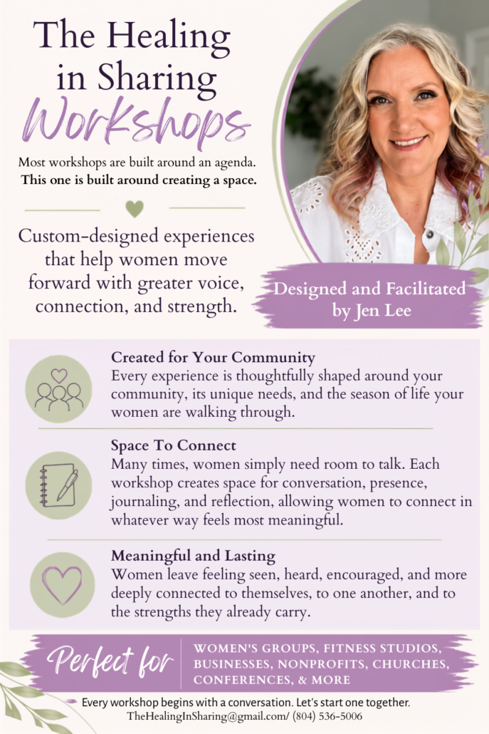 The Healing In Sharing workshop brochure